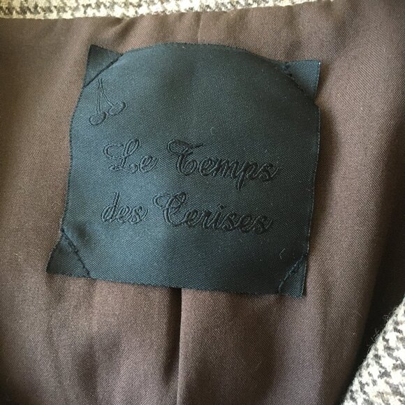 Vintage Les Temps des Cerises Ladies Tweed Blazer Size Medium (Petite-frame) - Picture 4 of 5
